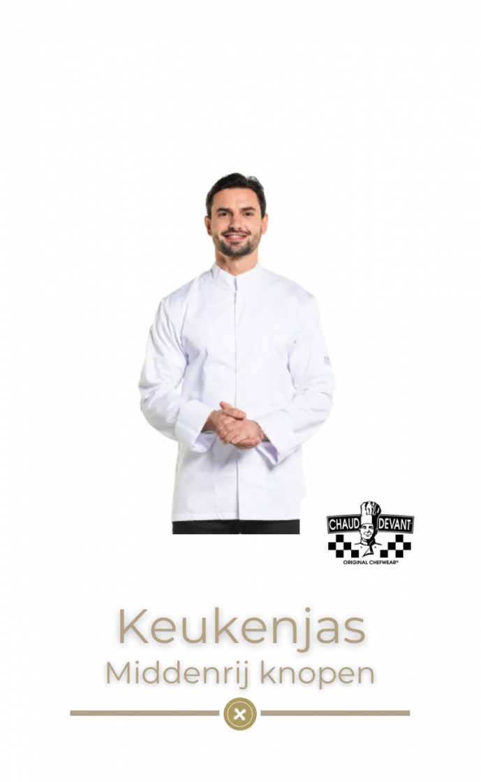 Executive keukenjas wit wit