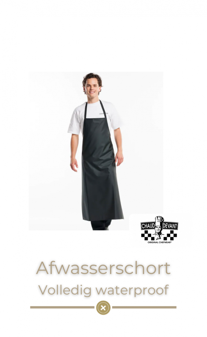 Bavetschort afwassers W75xL110 zwart