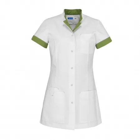 Zorgjas De berkel Jill met kleuraccenten personaliseerbaar borduurwerk groen.webp