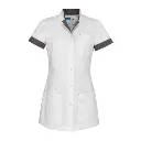 Zorgjas De berkel Jill met kleuraccenten personaliseerbaar borduurwerk taupe.webp