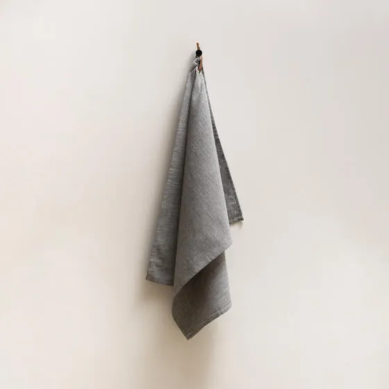 keukenhanddoek met lederen lusje Middengrijs.webp