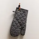 Overnwant met lederen lus authentieke stijl zwart.webp