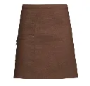 kort keukenschortje opdienschort met 2 zakken bruin.webp