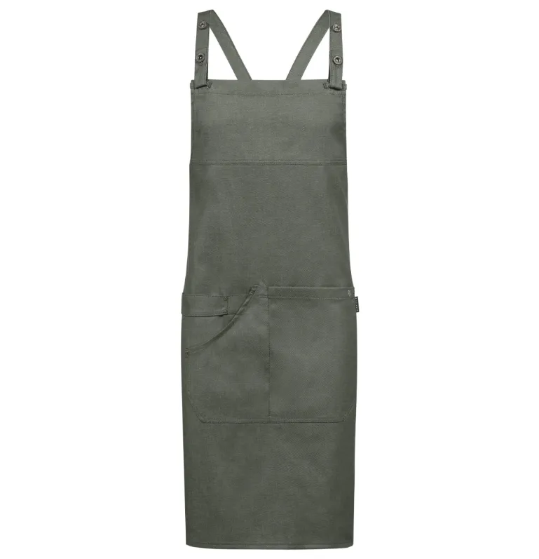 Keukenschort met handdoekenlus denim groen.webp