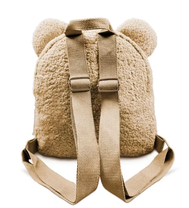 teddy rugzakje met naam personaliseerbaar met oortjes achterkant.webp