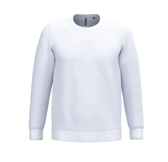 Sweater met ronde hals personaliseerbaar met naam wit.webp