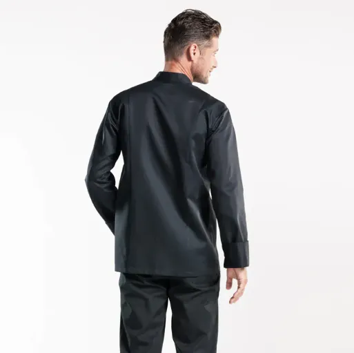 roma heren keukenjas chaud Devant achterkant zwart borduurbaar.webp