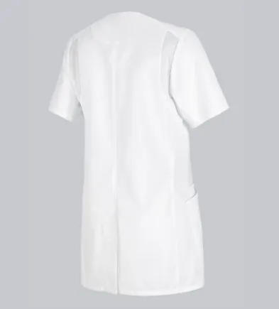 Zorgjas Wit Dames Personaliseerbaar met naam BP stretch achterzijde.webp