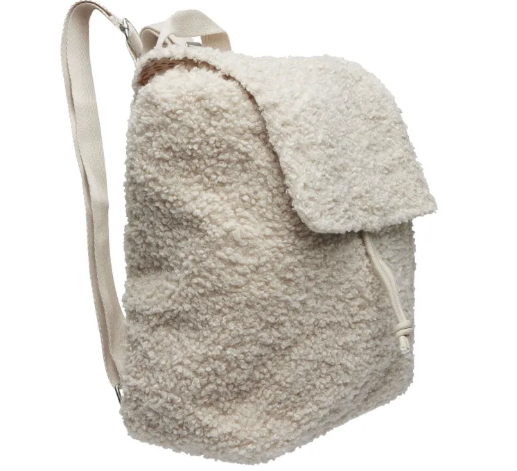 teddy rugzakje boucle personaliseerbaar met naam - kind - ecru_.webp