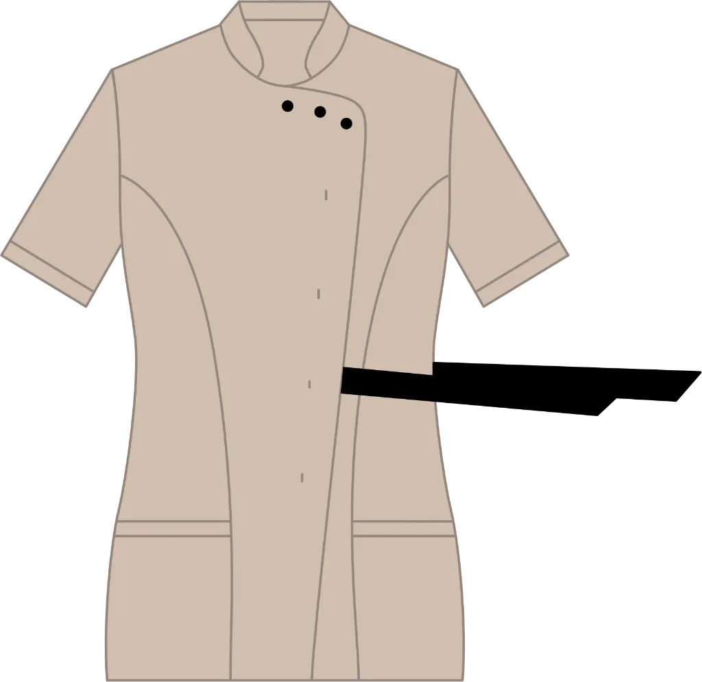 Tuniek Emma Beige Personaliseerbaar met naam tekening.webp