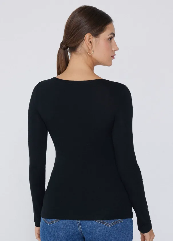 thermoshirt dames zwart lange mouw  achterkant.webp