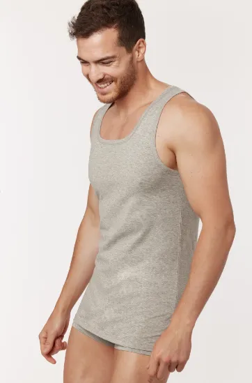 Onderhemdje heren singlet_tanktop_marcelleke woody VEM- grijs.webp
