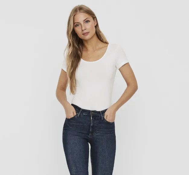 Thermisch onderhemdje dames korte mouw (Wit, S)