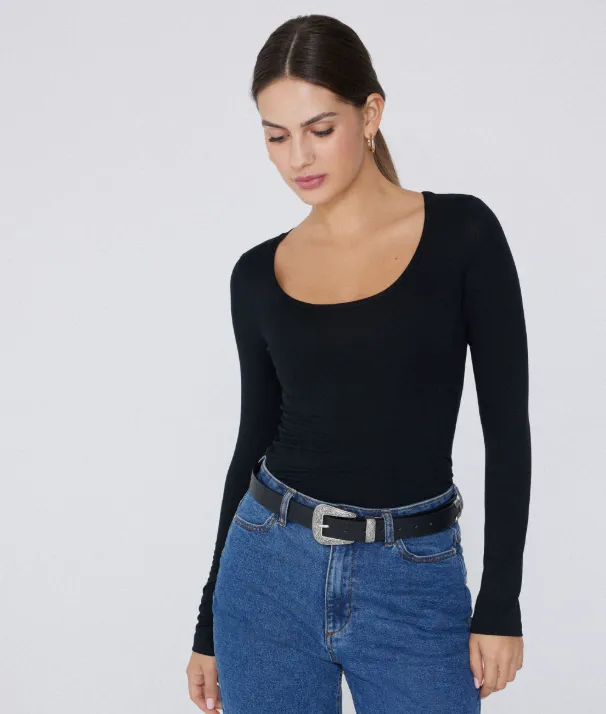 Thermisch onderhemdje dames lange mouw (Wit, S)