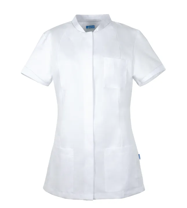 [De Berkel E-mail - Fleur wit/wit Maat XS -B4620-001] Zorgjas Fleur: Personaliseerbaar (XS, Wit)