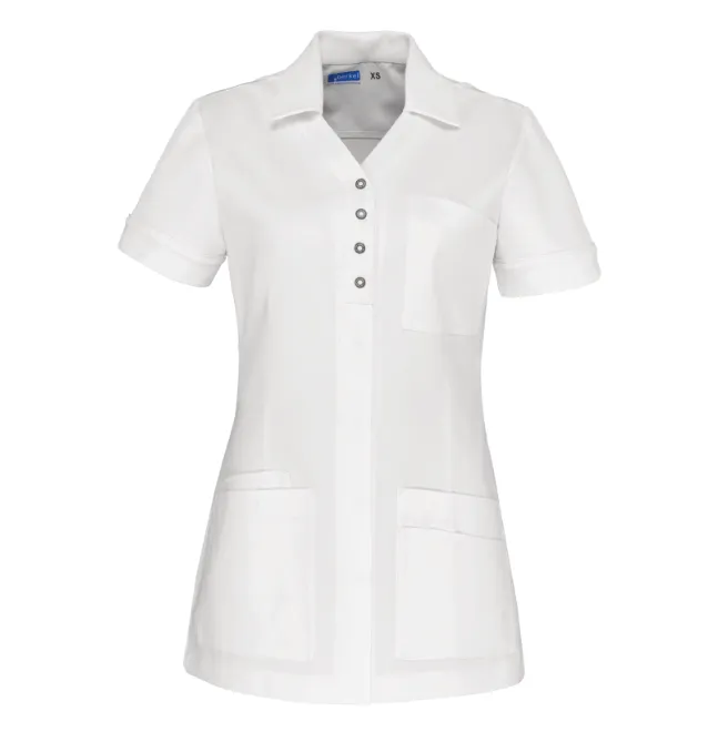 [De Berkel E-mail - Carmen wit/wit Maat XS -B4305-326-001] Zorgjas Carmen: Personaliseerbaar (XS, Wit)