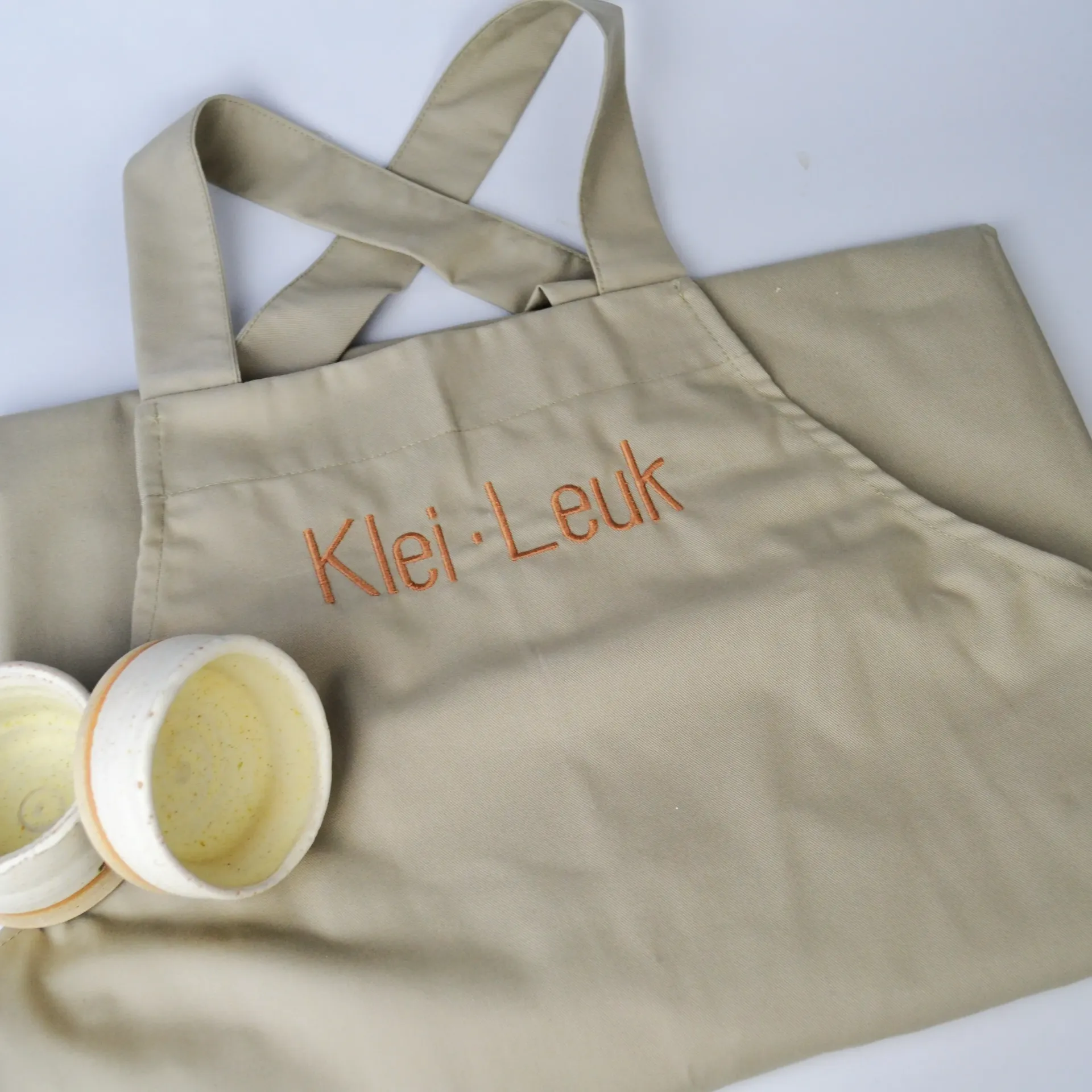 Keramiekschort/ Pottenbakkersschort