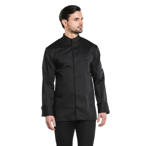 [Chaud Devant online - executive zwart CD973 Maat XS] Keukenjas executive Heren Zwart - Chaud Devant (XS)